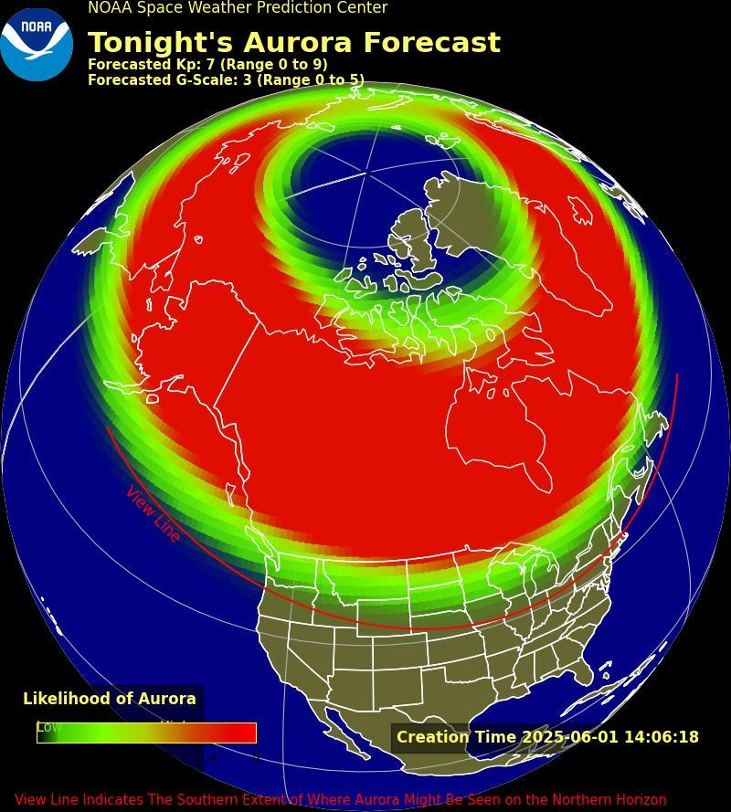 Tonights static viewline forecast